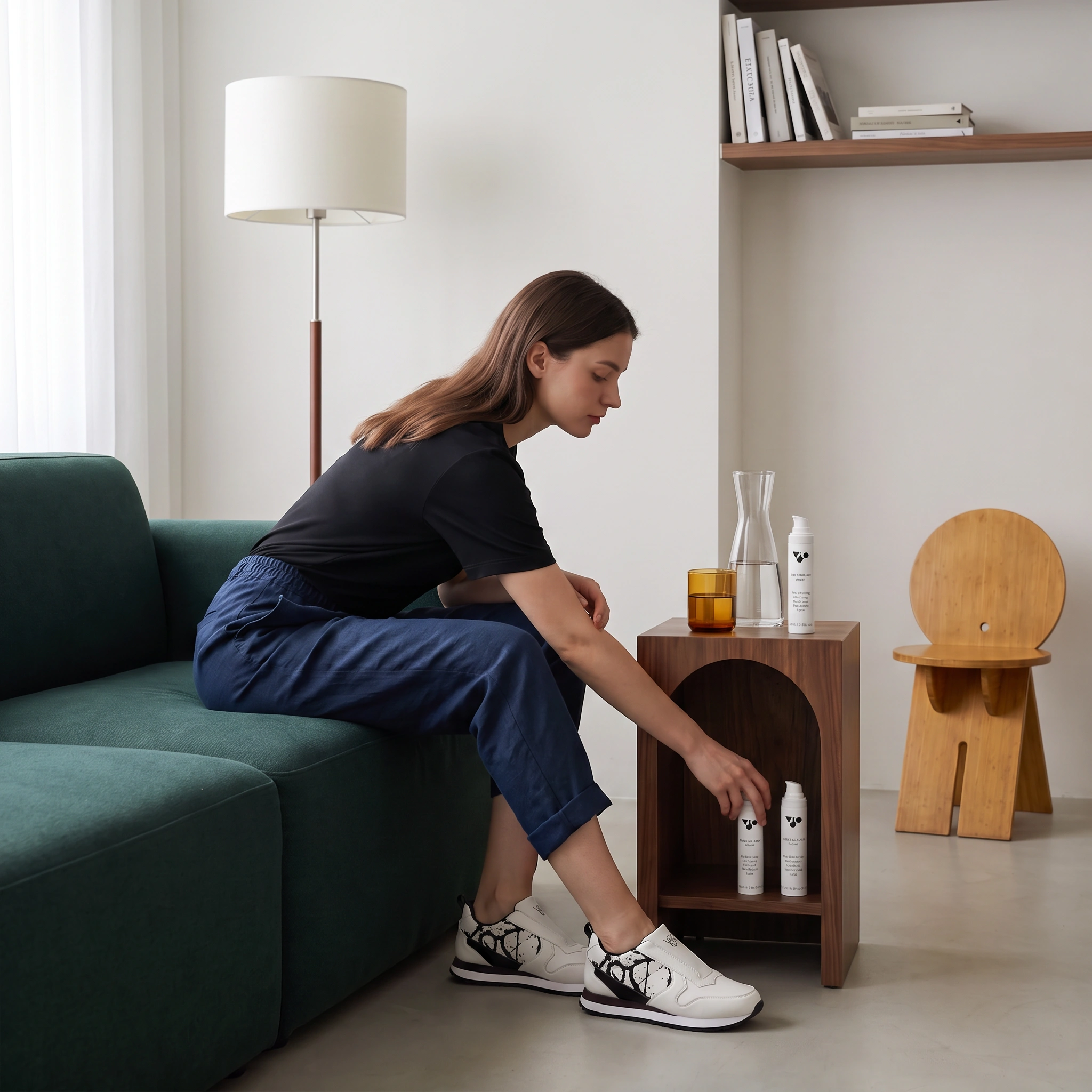 VGO Pantaloni in Lino Traspirante